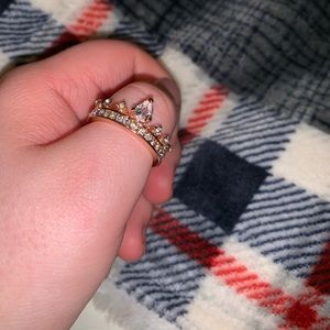 Rose gold crown ring sz 8